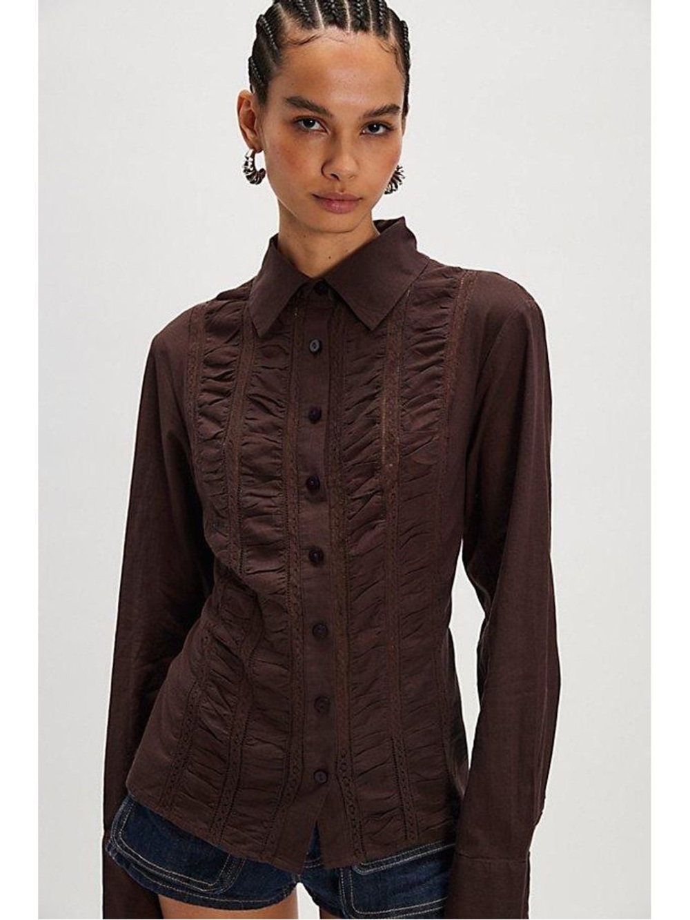 Free people Parker tailored collar button down